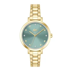 Montre Femme LACOSTE RIGA VERT Acier Doré