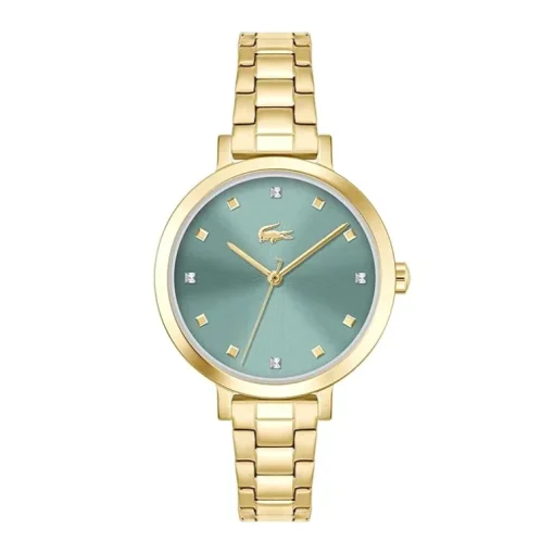 Montre Femme LACOSTE RIGA VERT Acier Doré