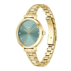 Montre Femme LACOSTE RIGA VERT Acier Doré