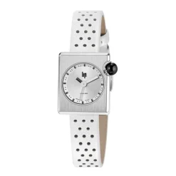 Montre Femme Lip 2000 Mini Square Cuir Blanc 671193