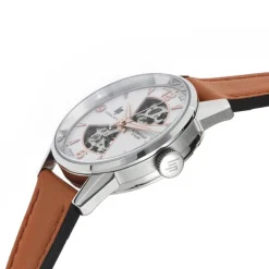 montre femme LIP Himalaya cuir orange