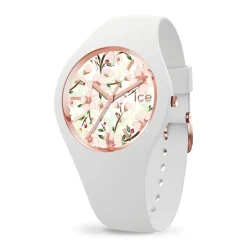 Montre Femme M ICE WATCH FLOWER WHITE SAGE Silicone Blanc