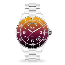 Montre Femme M ICE WATCH CLEAR SUNSET FIRE Plastique Transparent
