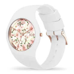 Montre Femme M ICE WATCH FLOWER WHITE SAGE Silicone Blanc