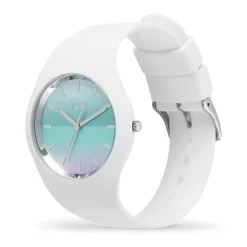 Montre Femme M ICE WATCH HORIZON TURQUOISE Silicone Blanc