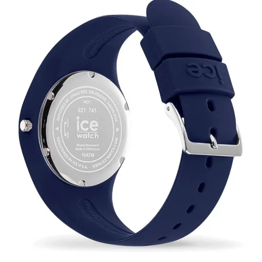 Montre Femme M ICE WATCH FLOWER MIDNIGHT LIME Silicone Bleu