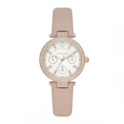 Montre Femme Michael Kors cuir rose poudré