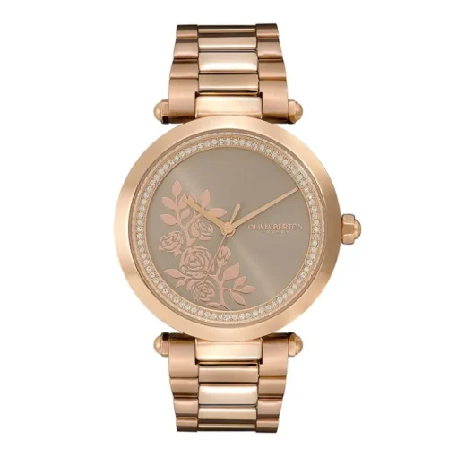 Montre Femme OLIVIA BURTON SPORTS FLORALE Acier Doré Rose