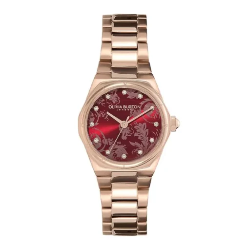 Montre Femme OLIVIA BURTON MINI HEXA CANNEBERGE Acier Doré Rose