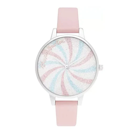 Montre femme OLIVIA BURTON Candy Shop cuir rose