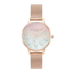 Montre femme olivia burton Sparkle Butterfly acier doré