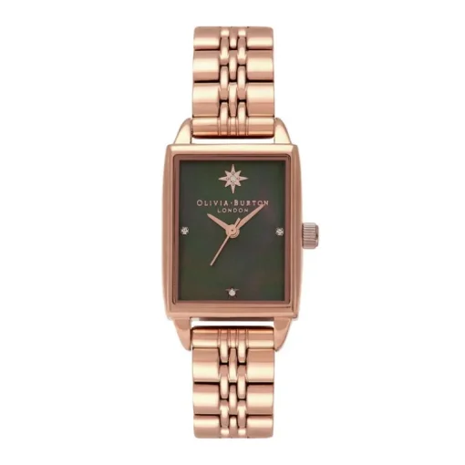 montre femme olivia burton Northern Light acier doré roe
