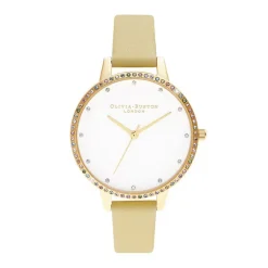 Montre Femme Olivia Burton Soleil Cuir Jaune