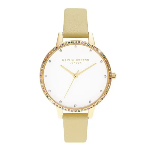 Montre Femme Olivia Burton Soleil Cuir Jaune