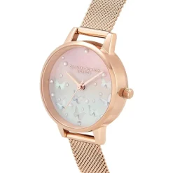 Montre femme olivia burton Sparkle Butterfly acier doré