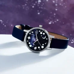 montre femme olivia burton Celestial cuir bleu