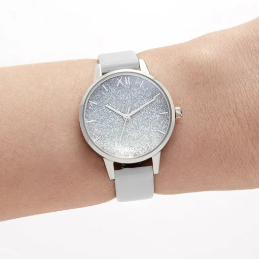 Montre Femme Olivia Burton magie des vagues Cuir Gris