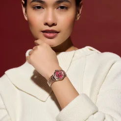 Montre Femme OLIVIA BURTON MINI HEXA CANNEBERGE Acier Doré Rose