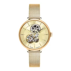 Montre Femme PIERRE LANNIER MELODIE Cadran Doré Bracelet Acier milanais Doré 349A502