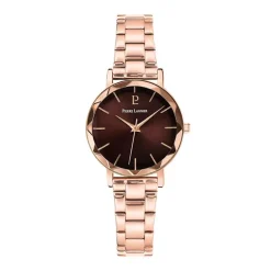 Montre Femme PIERRE LANNIER MULTIPLES Doré-rose Cadran Chocolat Bracelet Acier Doré-rose 14 MM 012P988