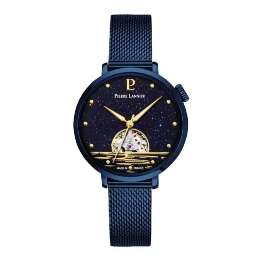 Montre Femme PIERRE LANNIER AUSTRALE Bleu Cadran Bleu Bracelet Acier milanais Bleu 148H866