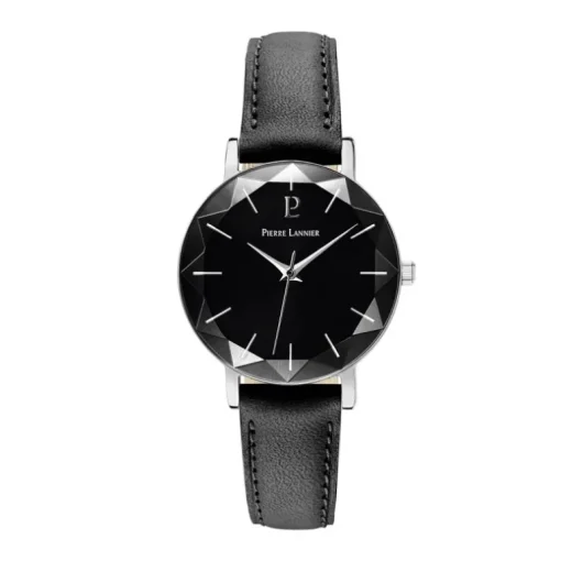 montre femme pierre lannier MULTIPLES cuir noir