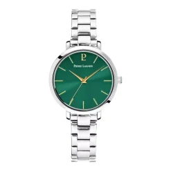 Montre Femme PIERRE LANNIER CHOUQUETTE Argenté Cadran Vert Bracelet Acier Argenté 078J691