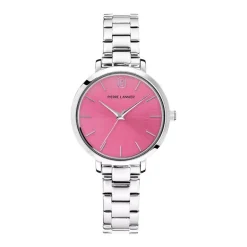 Montre Femme PIERRE LANNIER CHOUQUETTE Argenté Cadran Rose Bracelet Acier Argenté 078J659