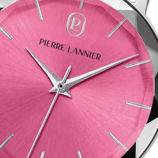 Montre Femme PIERRE LANNIER MULTIPLES Argenté Cadran Rose Bracelet Acier milanais Argenté 14 MM 009M651