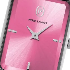Montre Femme PIERRE LANNIER ARIANE Argenté Cadran Rose Bracelet Acier Argenté 12 MM 005P651