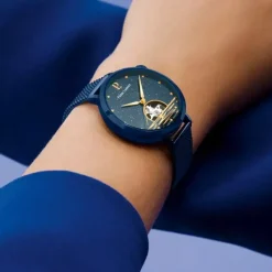 Montre Femme PIERRE LANNIER AUSTRALE Bleu Cadran Bleu Bracelet Acier milanais Bleu 148H866