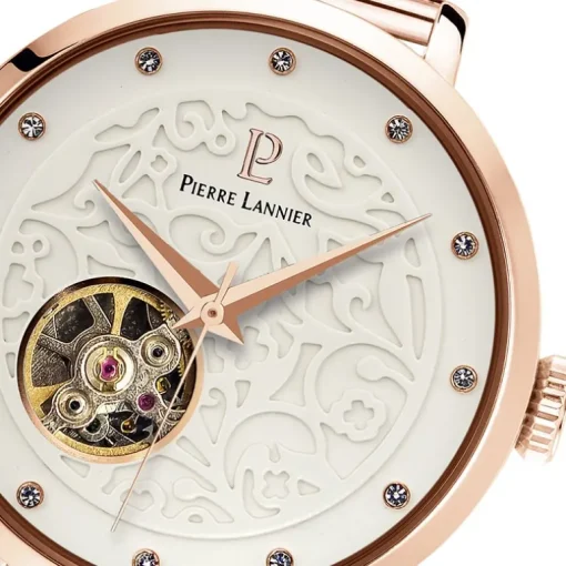 Montre femme Pierre Lannier EOLIA Automatique Acier Doré Rose