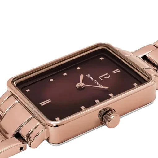Montre Femme PIERRE LANNIER ARIANE Doré-rose Cadran Chocolat Bracelet Acier Doré-rose 052J988
