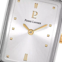 Montre Femme PIERRE LANNIER ARIANE Cadran Argenté Bracelet Acier Bicolore 052J621