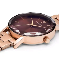 Montre Femme PIERRE LANNIER MULTIPLES Doré-rose Cadran Chocolat Bracelet Acier Doré-rose 14 MM 012P988