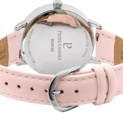 Montre Femme PIERRE LANNIER TALLIA Argenté Cadran Rose Bracelet Cuir Rose 062K655
