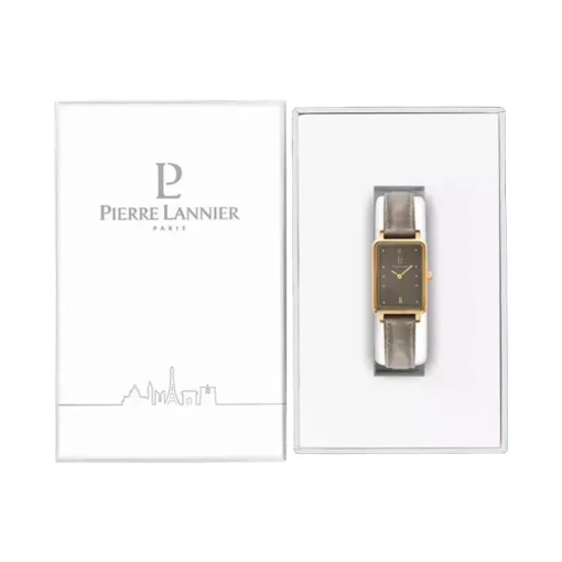 Montre Femme PIERRE LANNIER ARIANE Cadran Gris Bracelet Cuir Gris 050K530