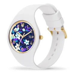 Montre Femme S ICE WATCH FLOWER DIGITAL PURPLE Silicone Blanc