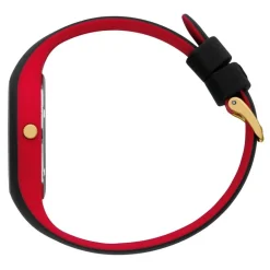 Montre Femme S ICE WATCH LOULOU BLACK GOLD GLITTER Silicone Noir et Rouge