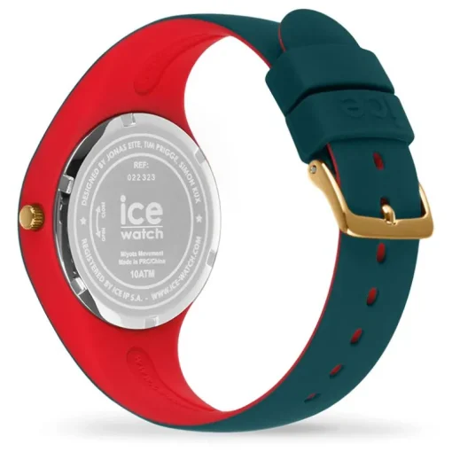 Montre Femme S ICE WATCH LOULOU VERDIGRIS Silicone Bleu et Rouge