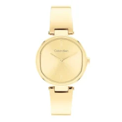 montre femme Sculptural Calvin Klein acier doré 25200309