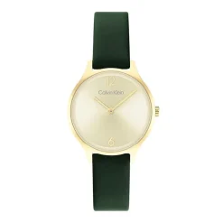 montre femme Timeless Calvin Klein cuir vert 25200147