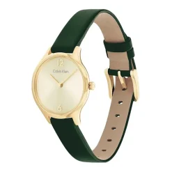 montre femme Timeless Calvin Klein cuir vert 25200147