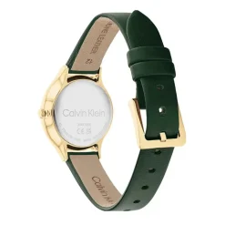 montre femme Timeless Calvin Klein cuir vert 25200147