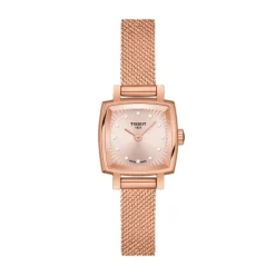 Montre Femme TISSOT LOVELY SQUARE Acier Inoxydable 316L Doré Rose T0581093345600