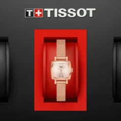 Montre Femme TISSOT LOVELY SQUARE Acier Inoxydable 316L Doré Rose T0581093345600