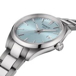 Montre femme Tissot PR 100 34mm acier argenté cadran bleu clair T1502101135100