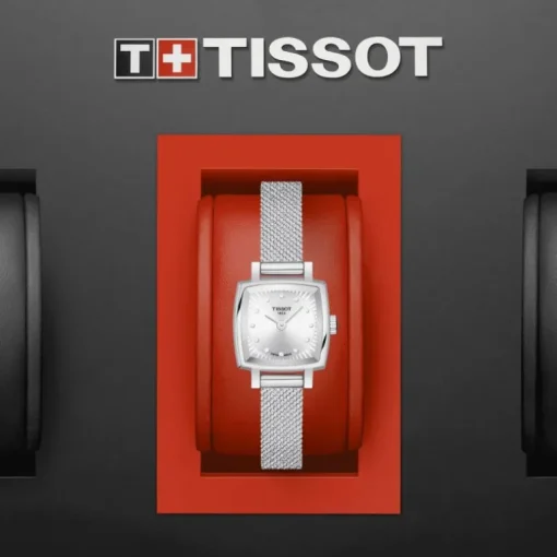 montre femme TISSOT T-Lady LOVELY SQUARE acier argenté