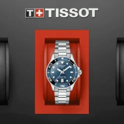 montre femme TISSOT T-Sport SEASTAR 1000 acier argenté