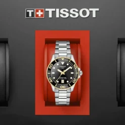 montre femme TISSOT T-Sport SEASTAR 1000 acier argenté